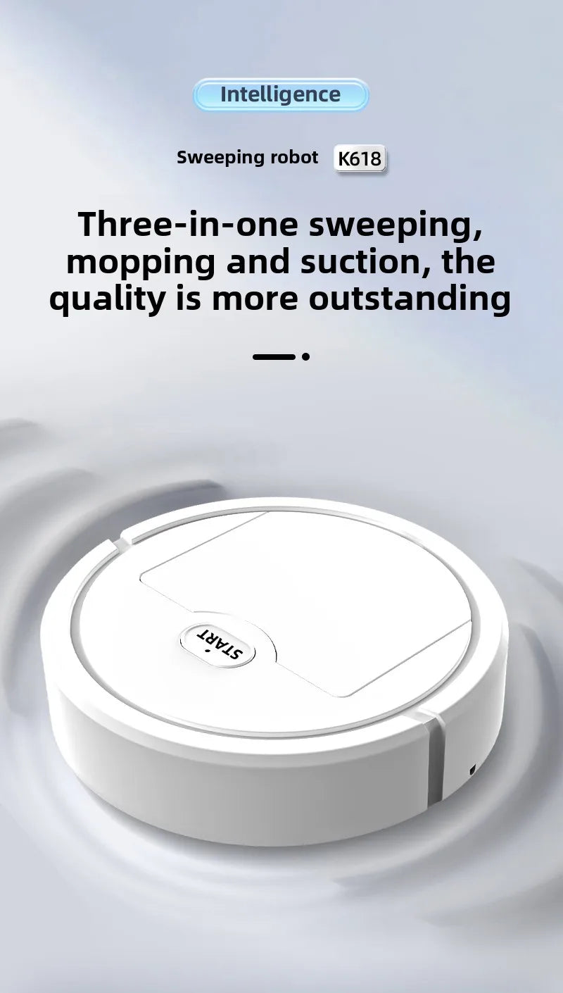 New Smart Sweeping Robot 3-in-1 Rechargeable Vacuum Cleaner Silent