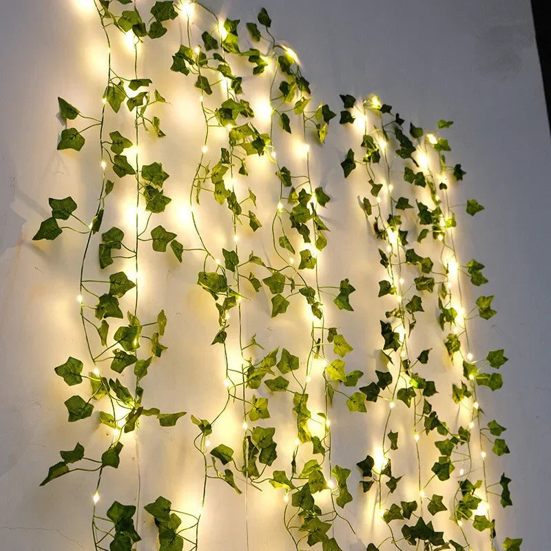 Flower Green Leaf String Lights Artificial Vine