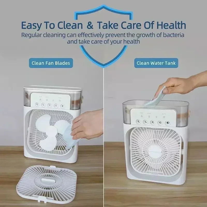 New 3 In 1 Fan Air Conditioner Household Mini Air Cooler Humidifier