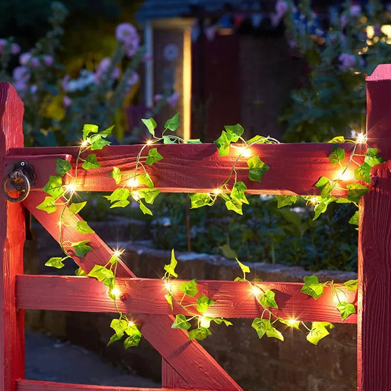 Flower Green Leaf String Lights Artificial Vine
